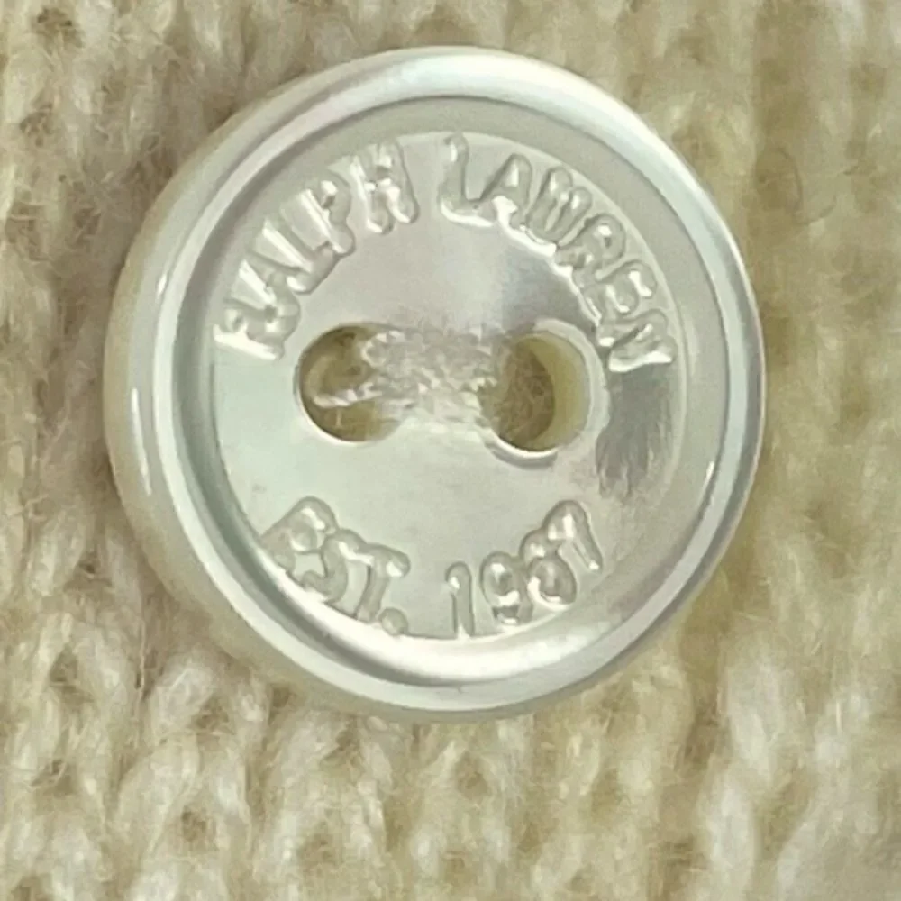Ralph Lauren Vanilla Cable Knit Cashmere Long Line Cardigan Sweater Coat